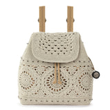 The Sak Sayulita Backpack - Hand Crochet - Natural Medallion