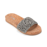 The Sak Mendocino Slide Sandal - Hand Crochet - Moonlight Static Medallion