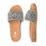 The Sak Mendocino Slide Sandal - Hand Crochet - Moonlight Static Medallion