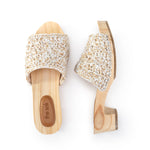 The Sak Ella Clog Sandal - Hand Crochet - Natural Static Shell