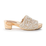The Sak Ella Clog Sandal - Hand Crochet - Natural Static Shell