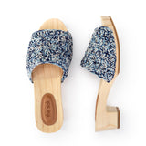 The Sak Ella Clog Sandal - Hand Crochet - Blue Static Shell