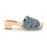 The Sak Ella Clog Sandal - Hand Crochet - Blue Static Shell