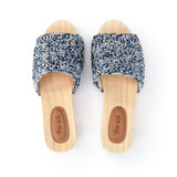 The Sak Ella Clog Sandal - Hand Crochet - Blue Static Shell