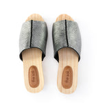 The Sak Ella Clog Sandal - Leather - Dark Silver