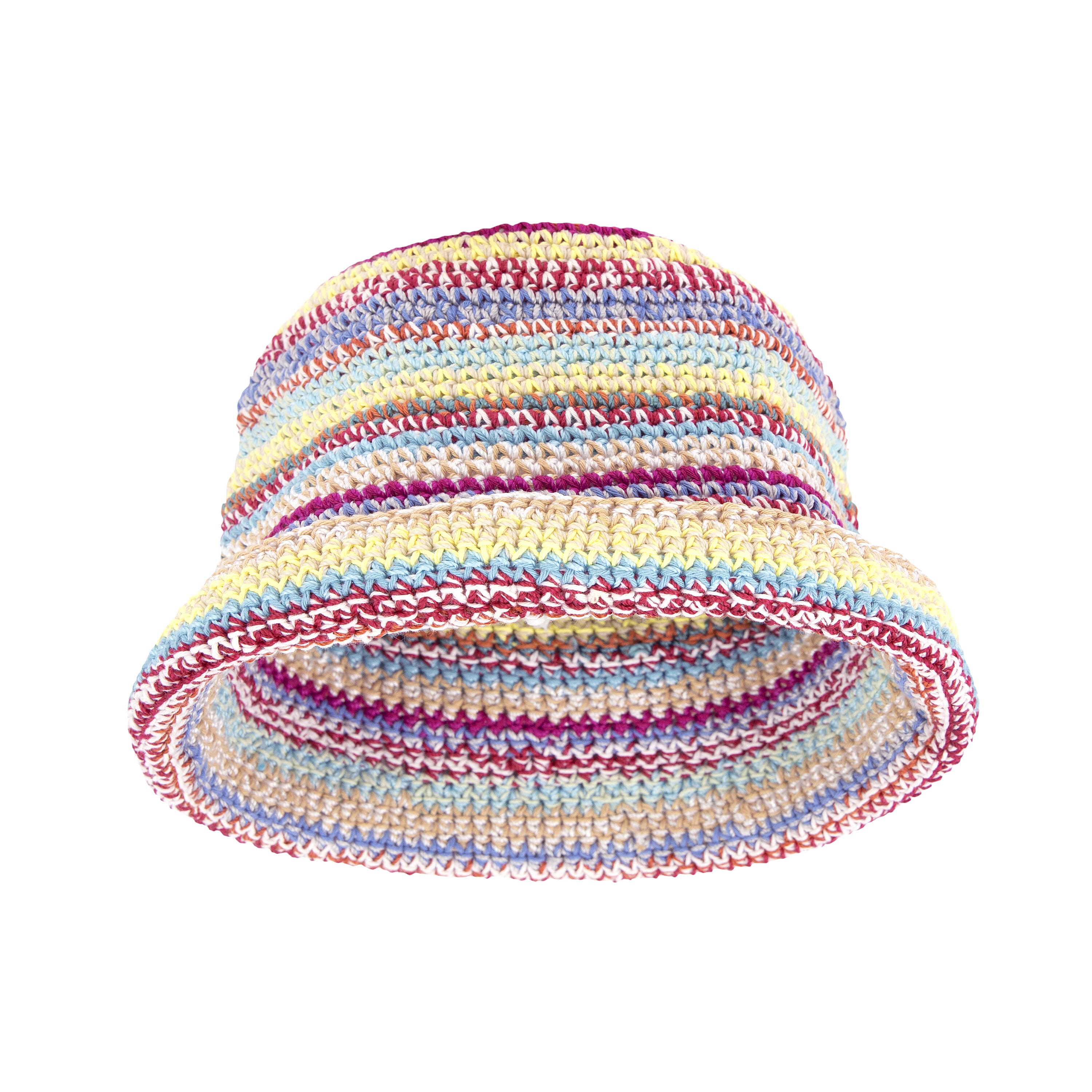 The Sak Lanie Bucket Hat - Hand Crochet - Eden Stripe