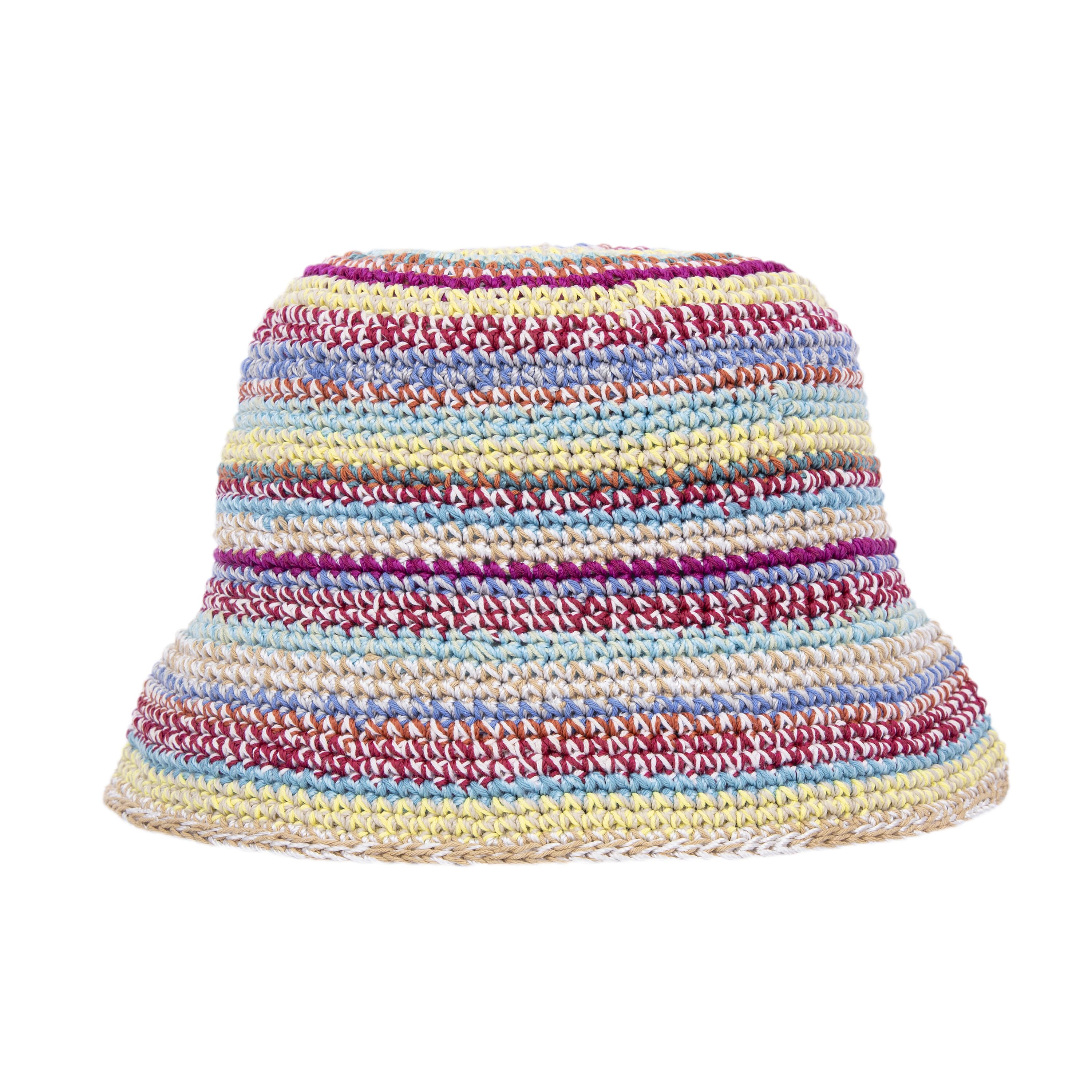 The Sak Lanie Bucket Hat - Hand Crochet - Eden Stripe