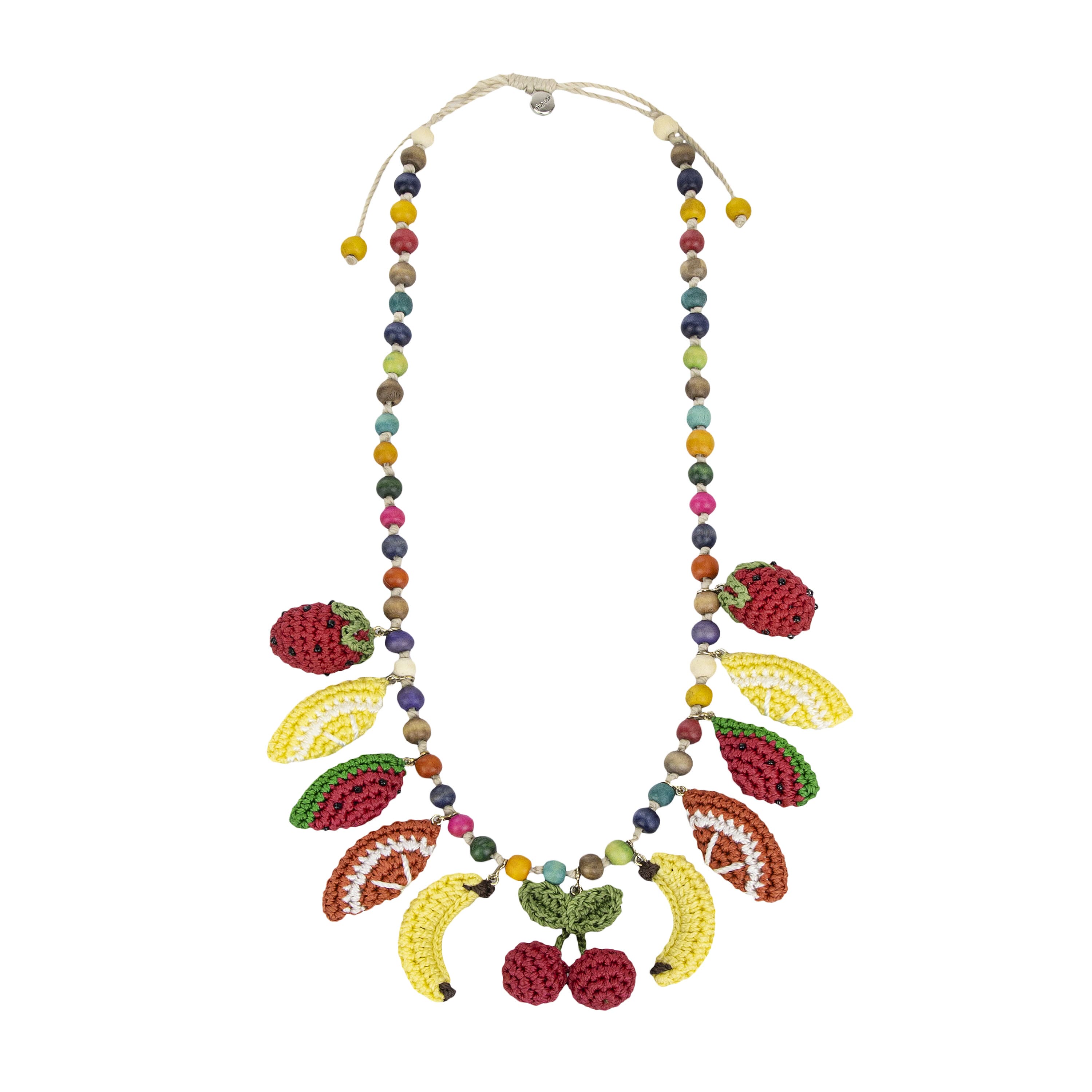 The Sak Clara Charm Necklace - Hand Crochet - Fruits