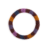 The Sak Finch Bangle - Hand Crochet - Brown Stripe