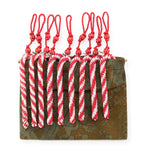 The Sak 9-Piece Ornament Set - Hand Crochet - Candy Canes