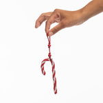 The Sak 9-Piece Ornament Set - Hand Crochet - Candy Canes