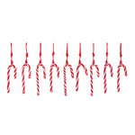 The Sak 9-Piece Ornament Set - Hand Crochet - Candy Canes