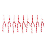 The Sak 9-Piece Ornament Set - Hand Crochet - Candy Canes