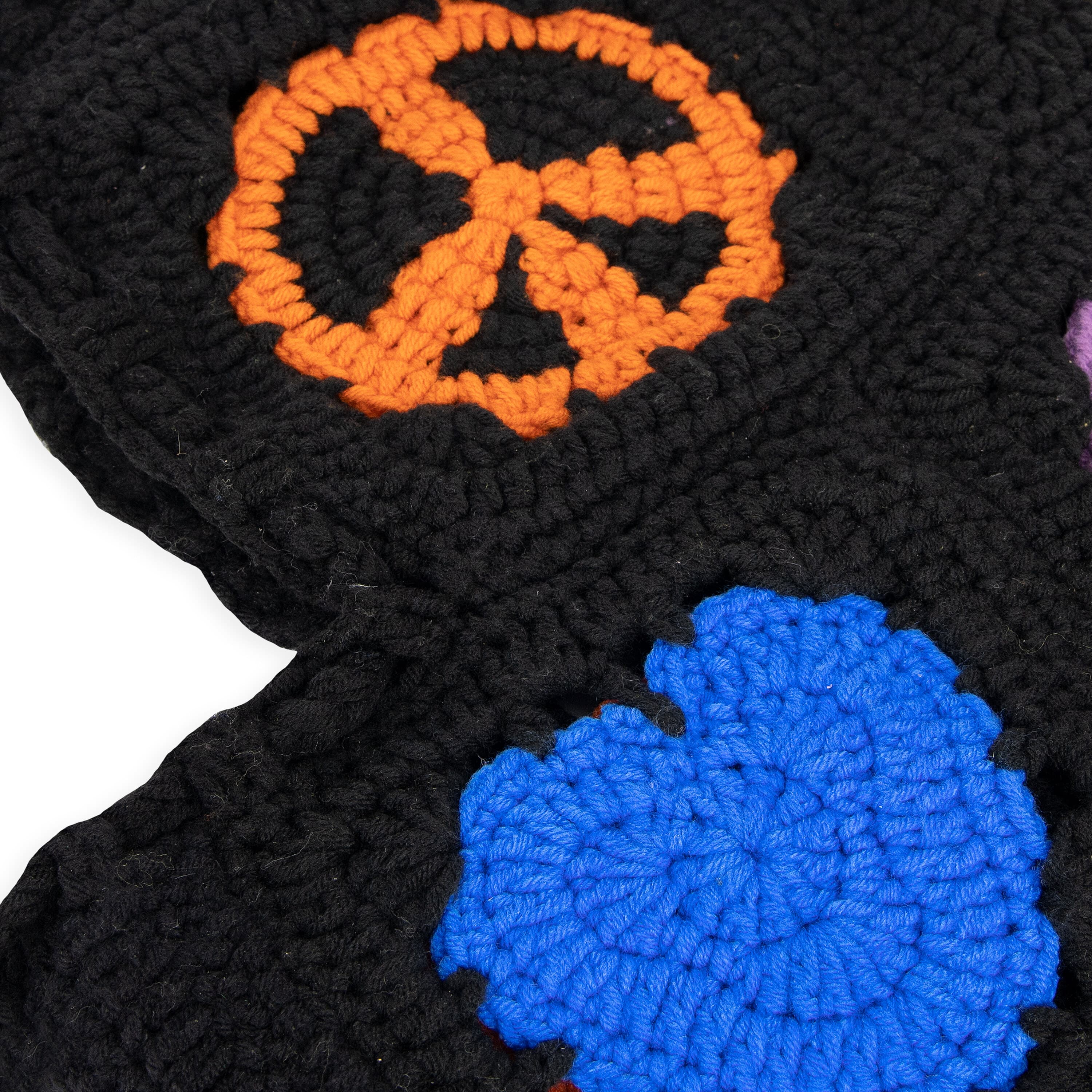 The Sak Haven Balaclava Gloves Set - Hand Crochet - Black Peace And Love