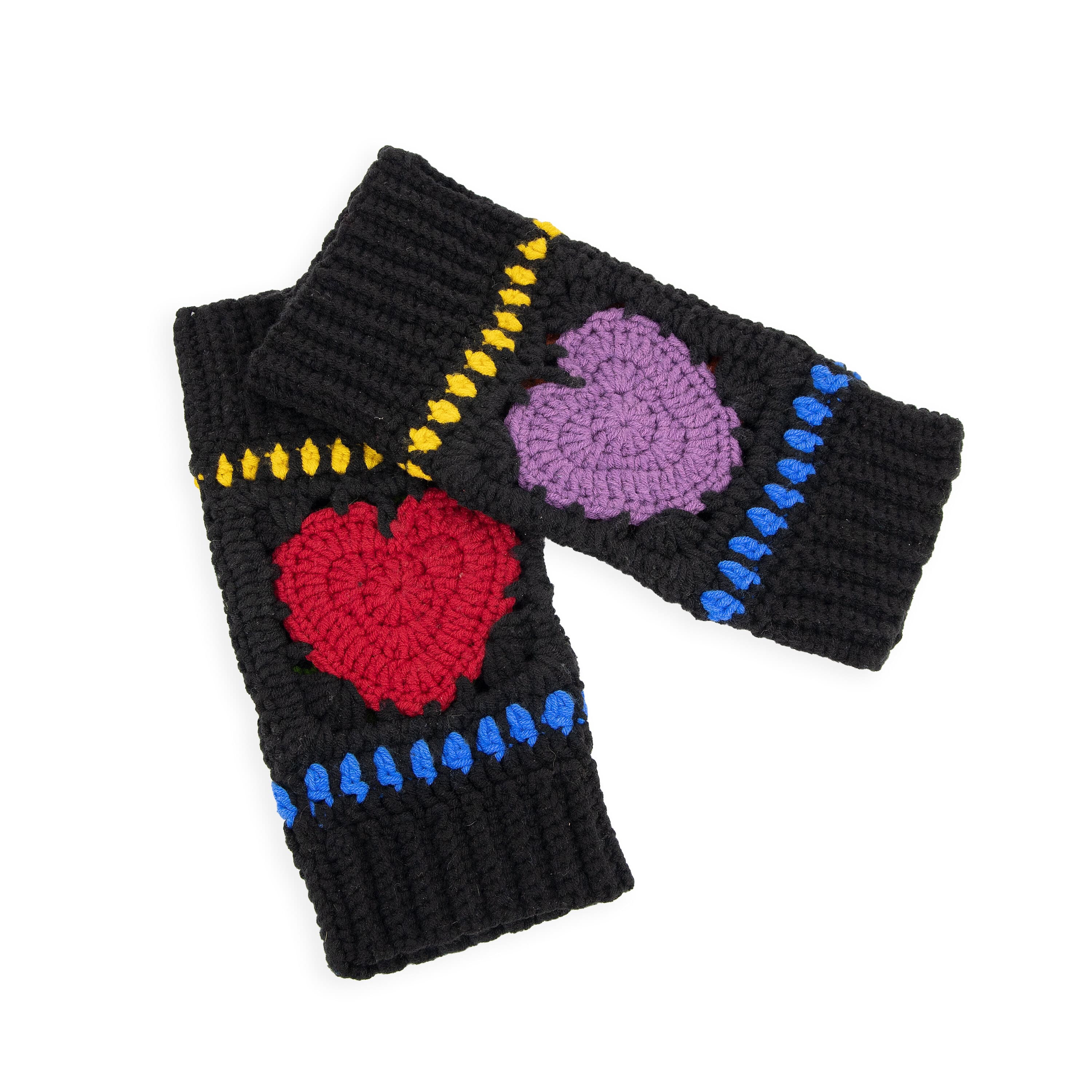 The Sak Haven Balaclava Gloves Set - Hand Crochet - Black Peace And Love