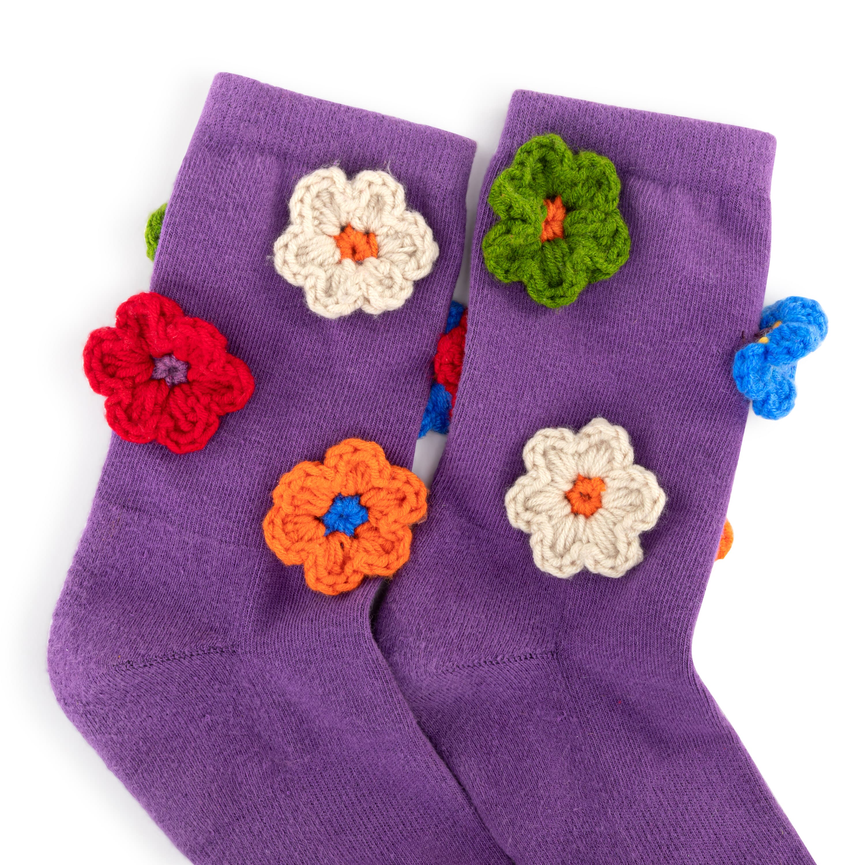 The Sak Haven Trouser Socks - Cotton - Heather Flowers