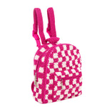 The Sak Misty Kids Backpack - Hand Crochet - Pinkberry Check
