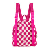 The Sak Misty Kids Backpack - Hand Crochet - Pinkberry Check
