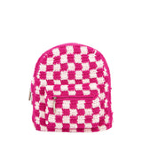 The Sak Misty Kids Backpack - Hand Crochet - Pinkberry Check