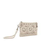 The Sak Vita Wristlet - Hand Crochet - Natural Medallion
