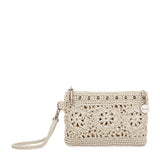 The Sak Vita Wristlet - Hand Crochet - Natural Medallion