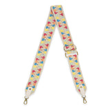 The Sak Crochet Crossbody Strap - Hand Crochet - Ecru Multi Triangles