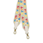 The Sak Crochet Crossbody Strap - Hand Crochet - Ecru Multi Triangles