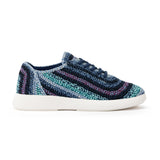 The Sak Asha Sneaker - Hand Crochet - Lapis Stripe