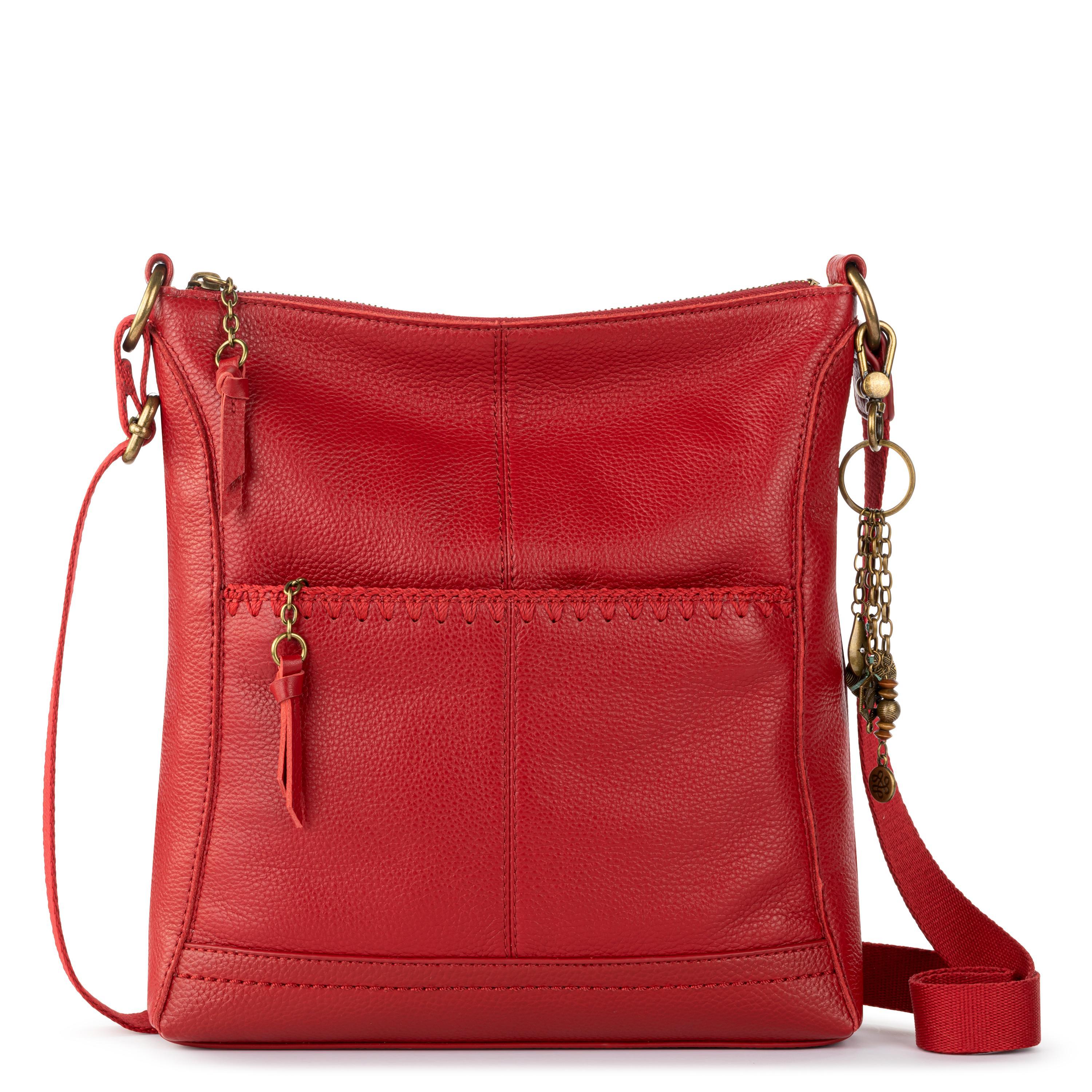 Lucia Crossbody Leather Scarlet Stitch – The Sak