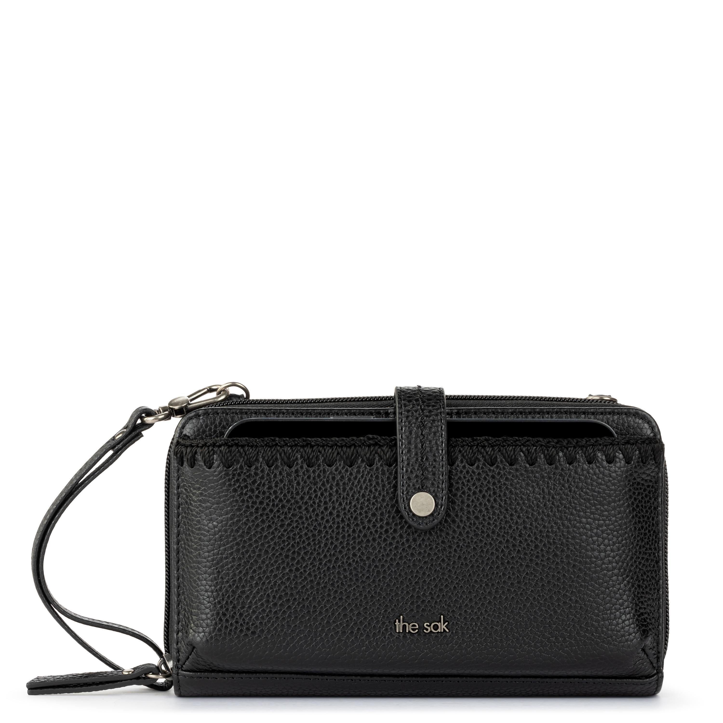 The SAK, Borsa a tracolla grande Iris per smartphone in pelle Donna, Nero Oynx II, Large The SAK, Borsa a tracolla grande Iris per smartphone in pelle Donna, Nero Oynx II, Large