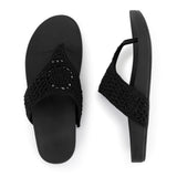 The Sak Everly Sandal - Hand Crochet - Black Medallion