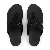 The Sak Everly Sandal - Hand Crochet - Black Medallion