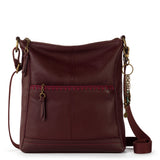 The Sak Lucia Crossbody - Leather - Black Cherry Stitch