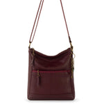The Sak Lucia Crossbody - Leather - Black Cherry Stitch