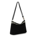 The Sak Lumi Crossbody - Leather - Black Suede Blanket Stitch