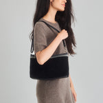 The Sak Lumi Crossbody - Leather - Black Suede Blanket Stitch