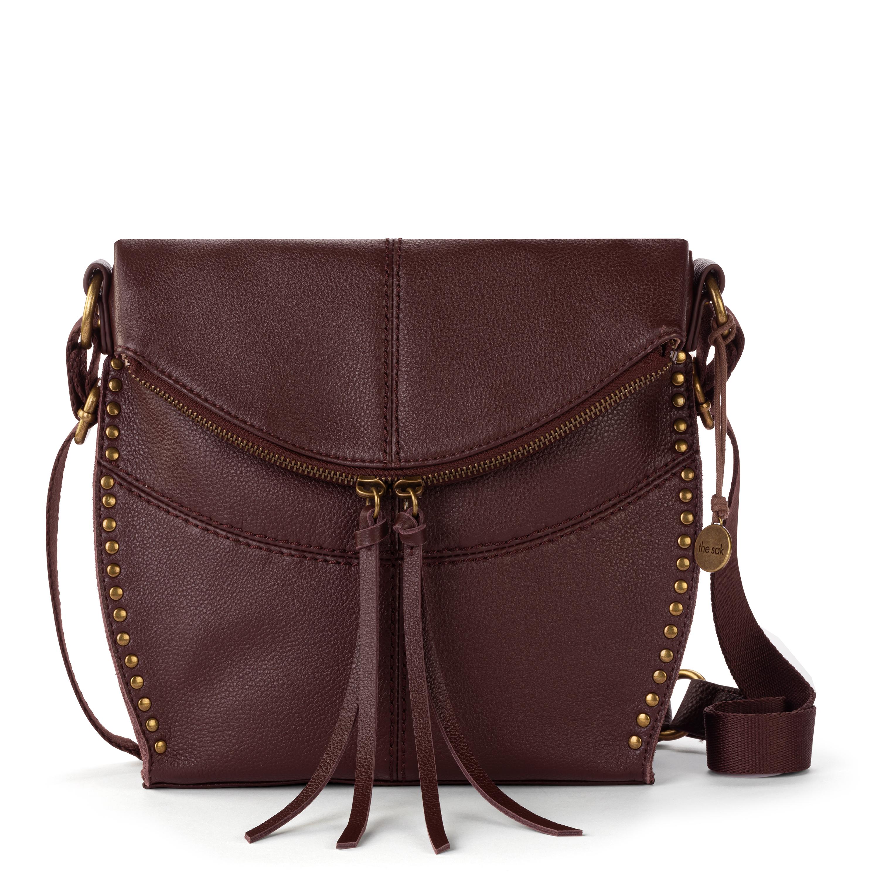Silverlake Flap Crossbody Leather Mahogany – The Sak