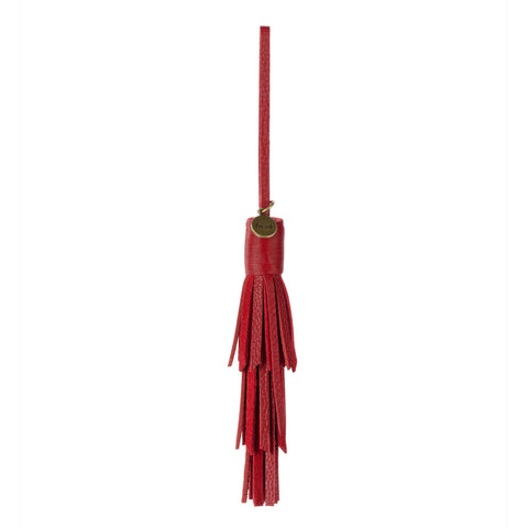 The Sak Cypress Tassel Dangle - Leather - Scarlet