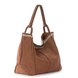 The Sak Los Feliz Large Tote - Leather - Tobacco Suede Blanket Stitch
