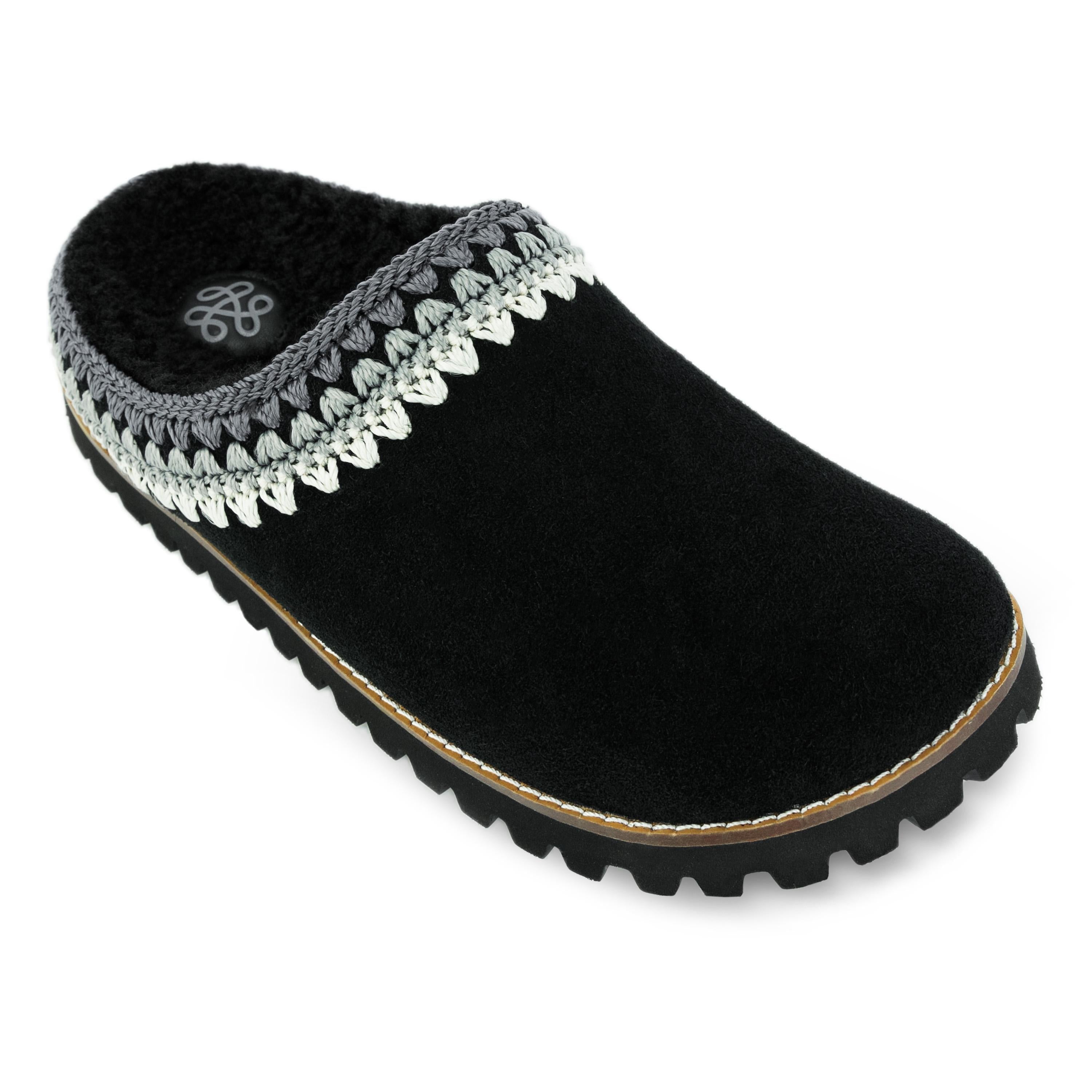 The Sak Bolinas Everyday Clog - Leather - Black Shearling