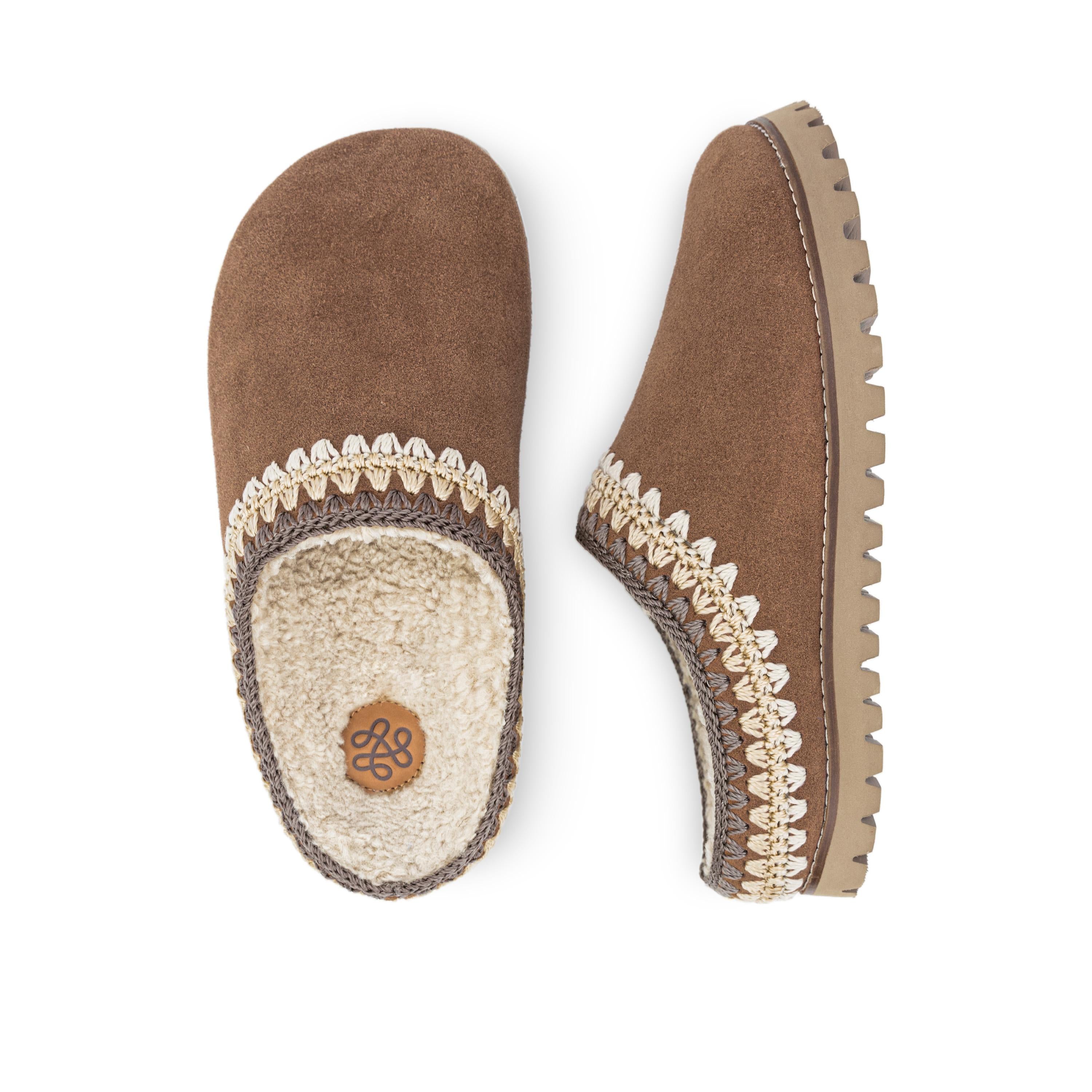 The Sak Bolinas Everyday Clog - Leather - Tobacco Shearling