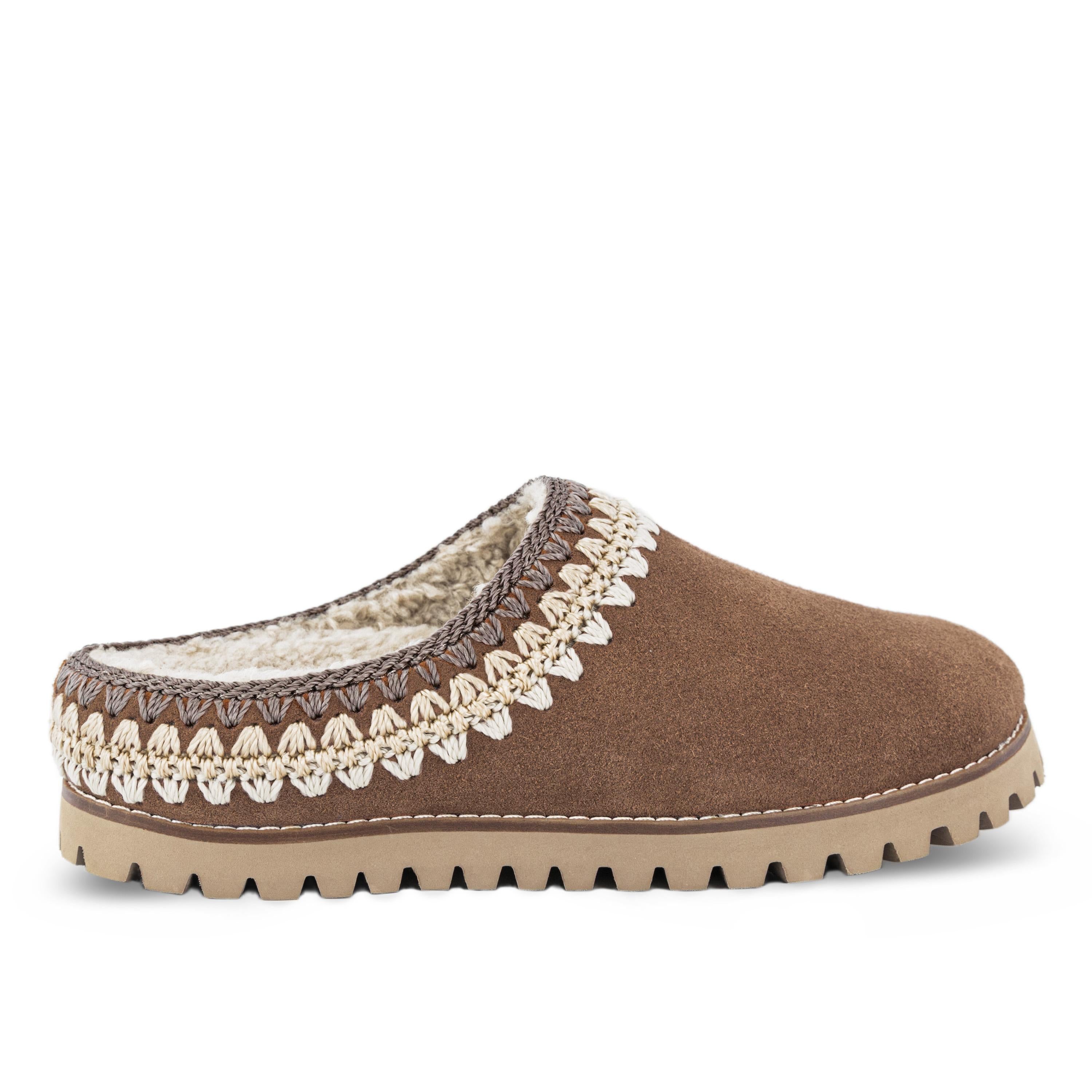 The Sak Bolinas Everyday Clog - Leather - Tobacco Shearling