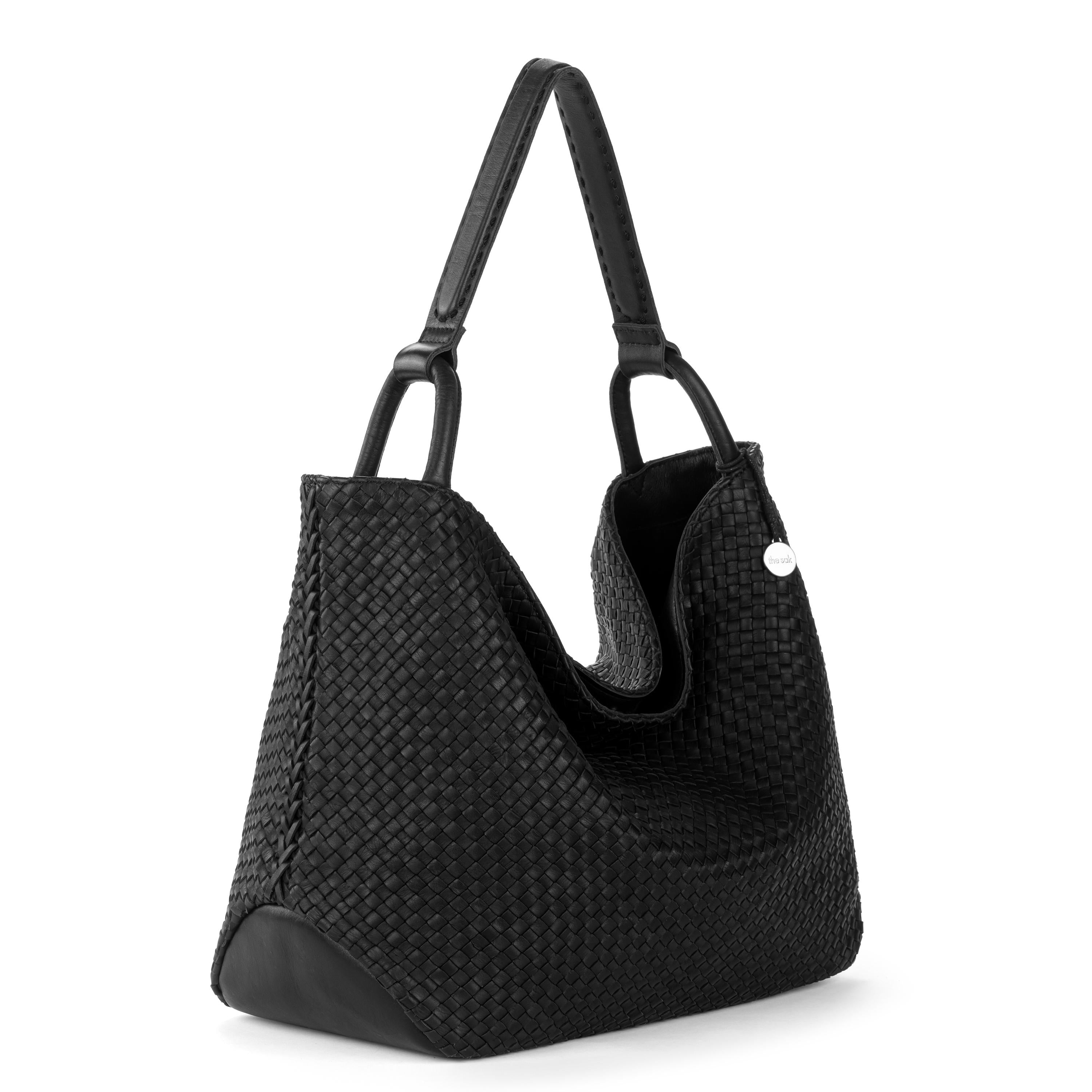 The Sak Los Feliz Large Tote - Leather - Woven Black
