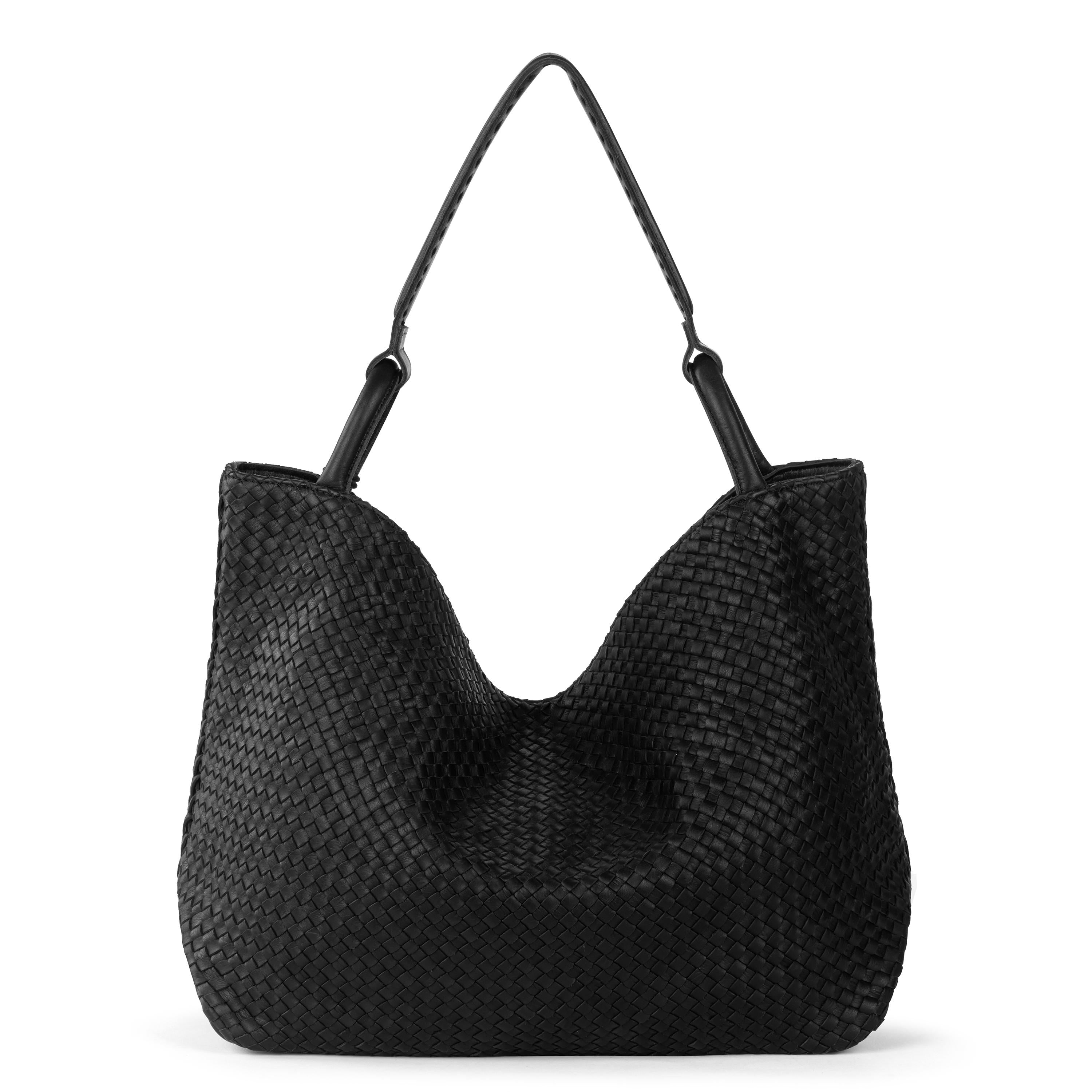 The Sak Los Feliz Large Tote - Leather - Woven Black