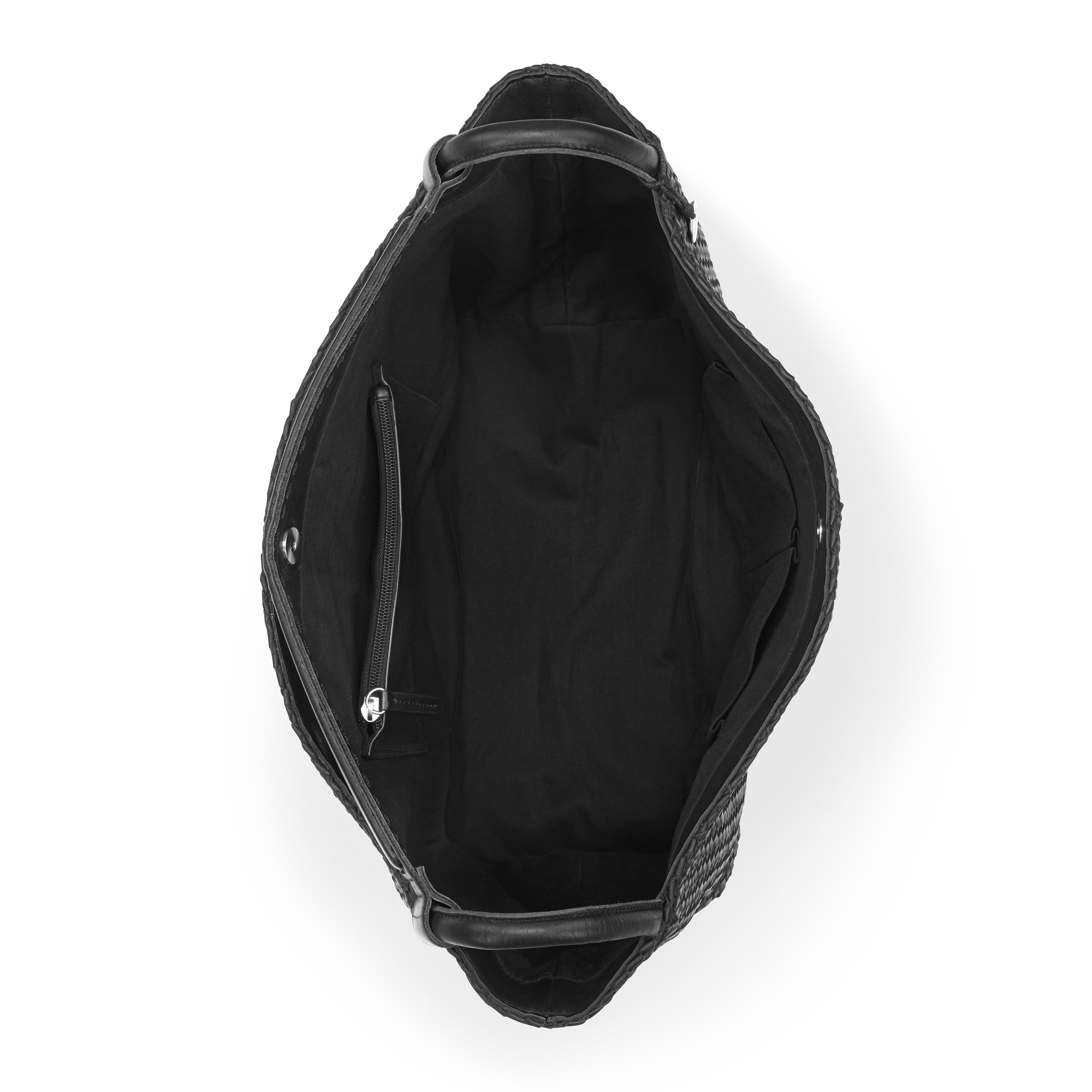 The Sak Los Feliz Large Tote - Leather - Woven Black