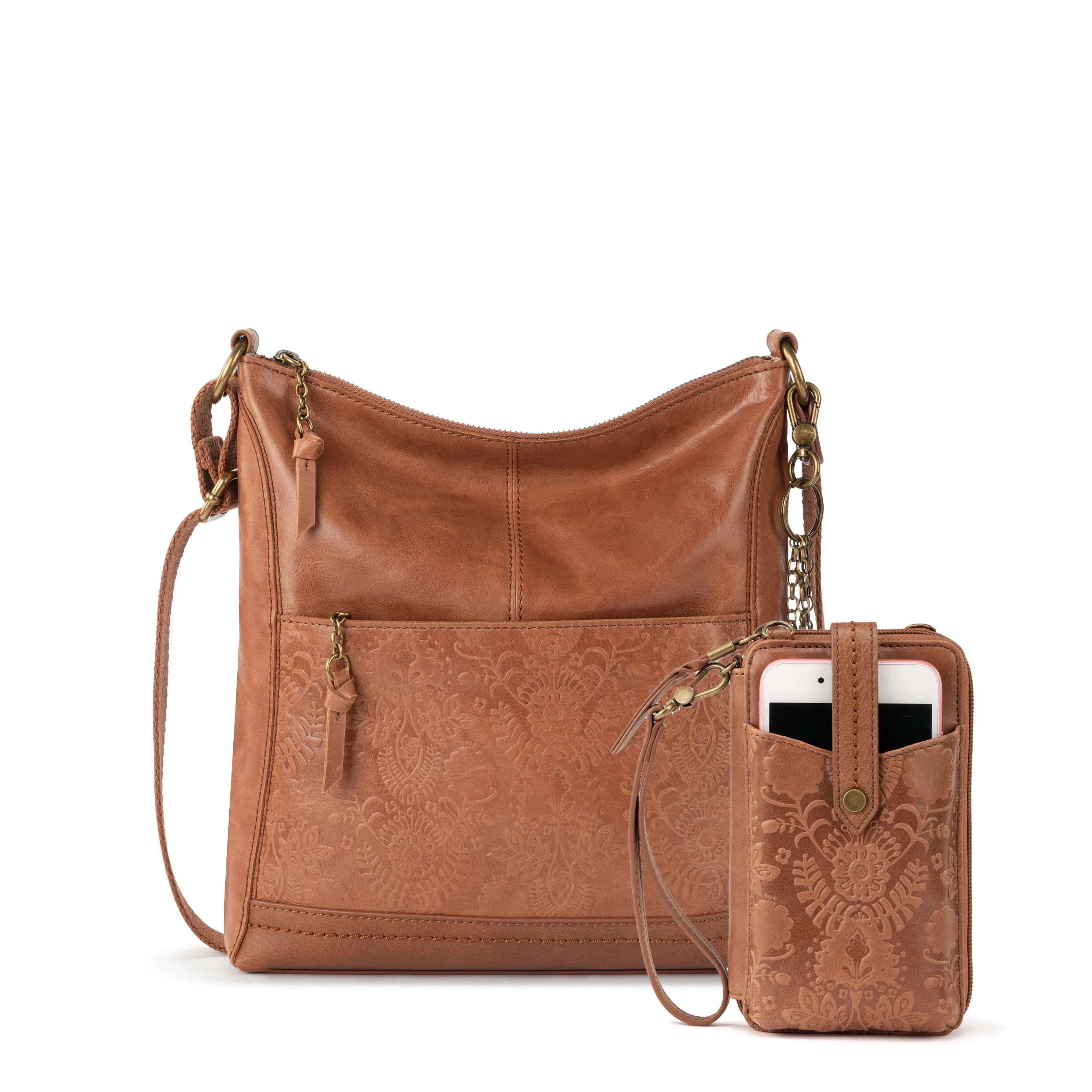 Lucy　0207 Lucia Crossbody - Hand Crochet - Natural Multi Flowers – The Sak