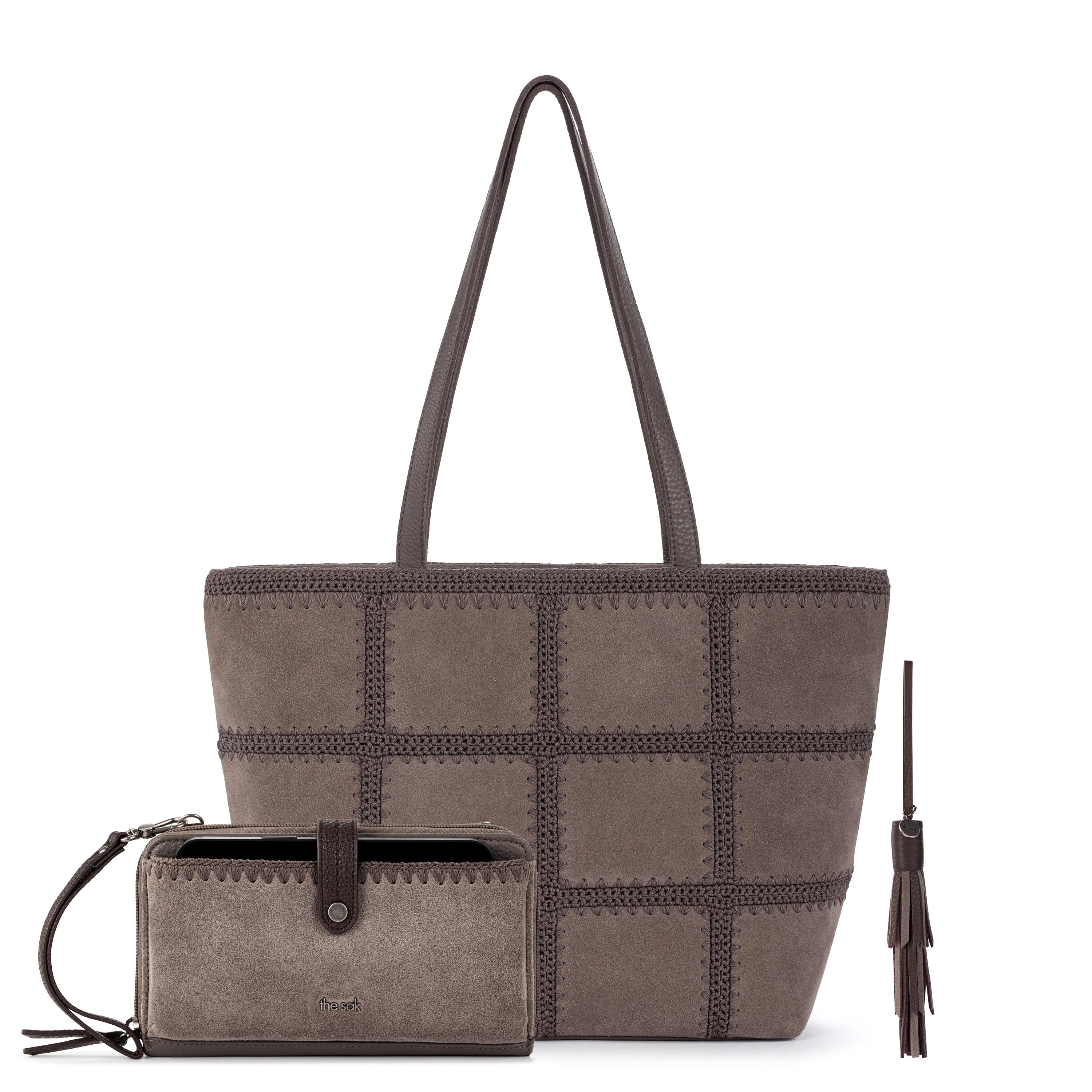 The Sak Metro Tote 3 Piece Set - Leather - Mushroom
