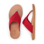 The Sak Shana Sandal - Hand Crochet - Rocket Red