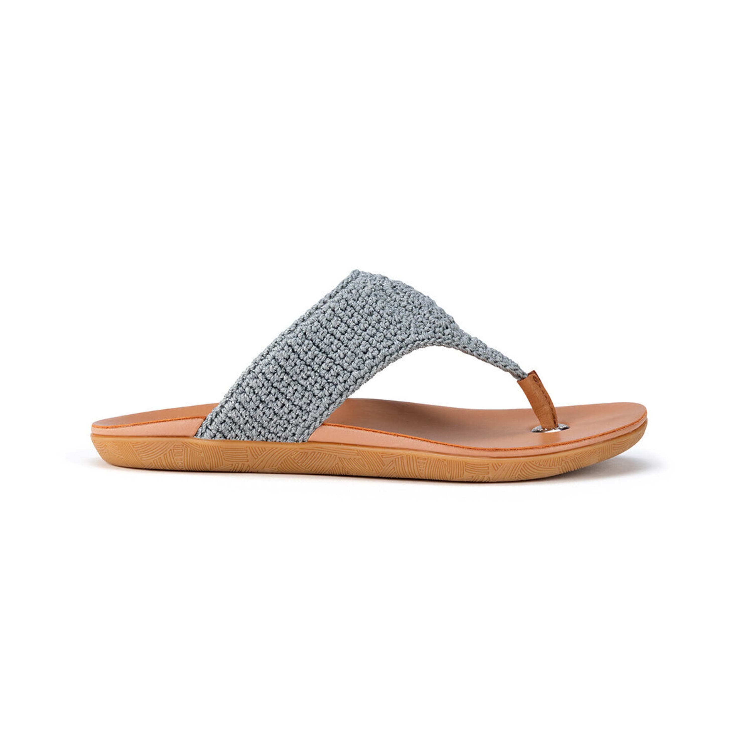 The Sak Shana Sandal - Hand Crochet - Dove Sparkle