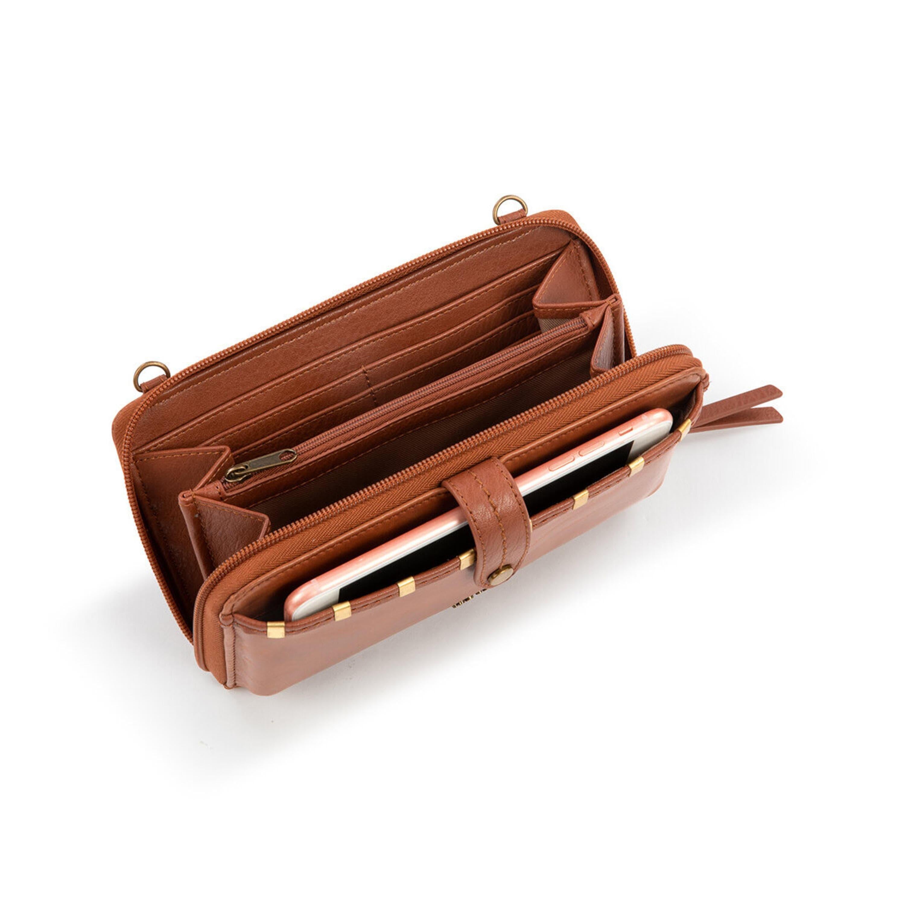 The Sak Iris Smartphone Wallet - Leather - Tobacco Staples